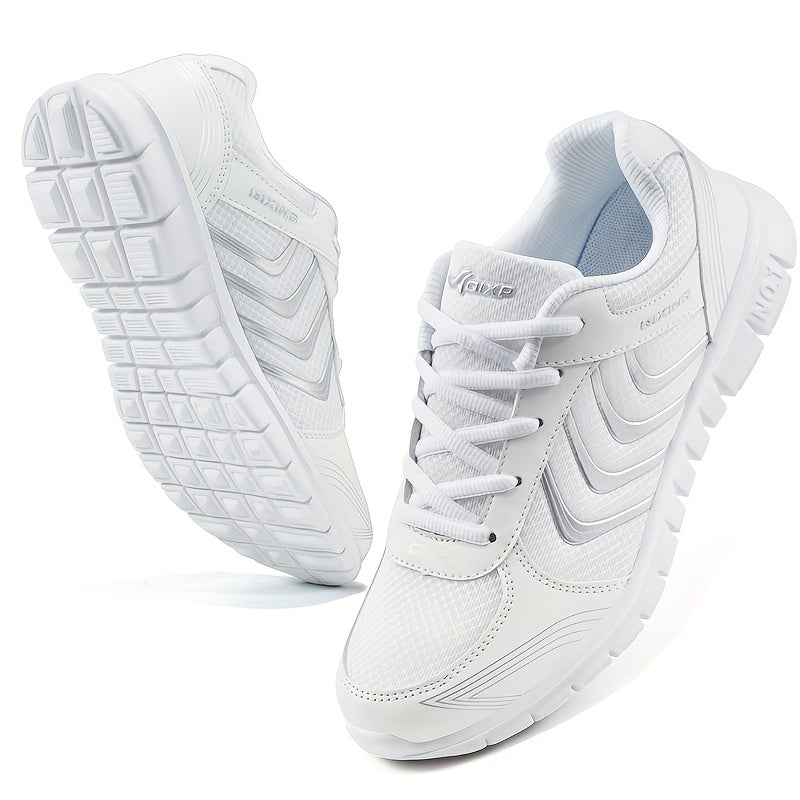 Women's Mesh Athletic Shoes Breathable Lightweight Lace Up Running Tennis Shoes
