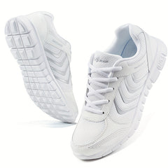 Women's Mesh Athletic Shoes Breathable Lightweight Lace Up Running Tennis Shoes