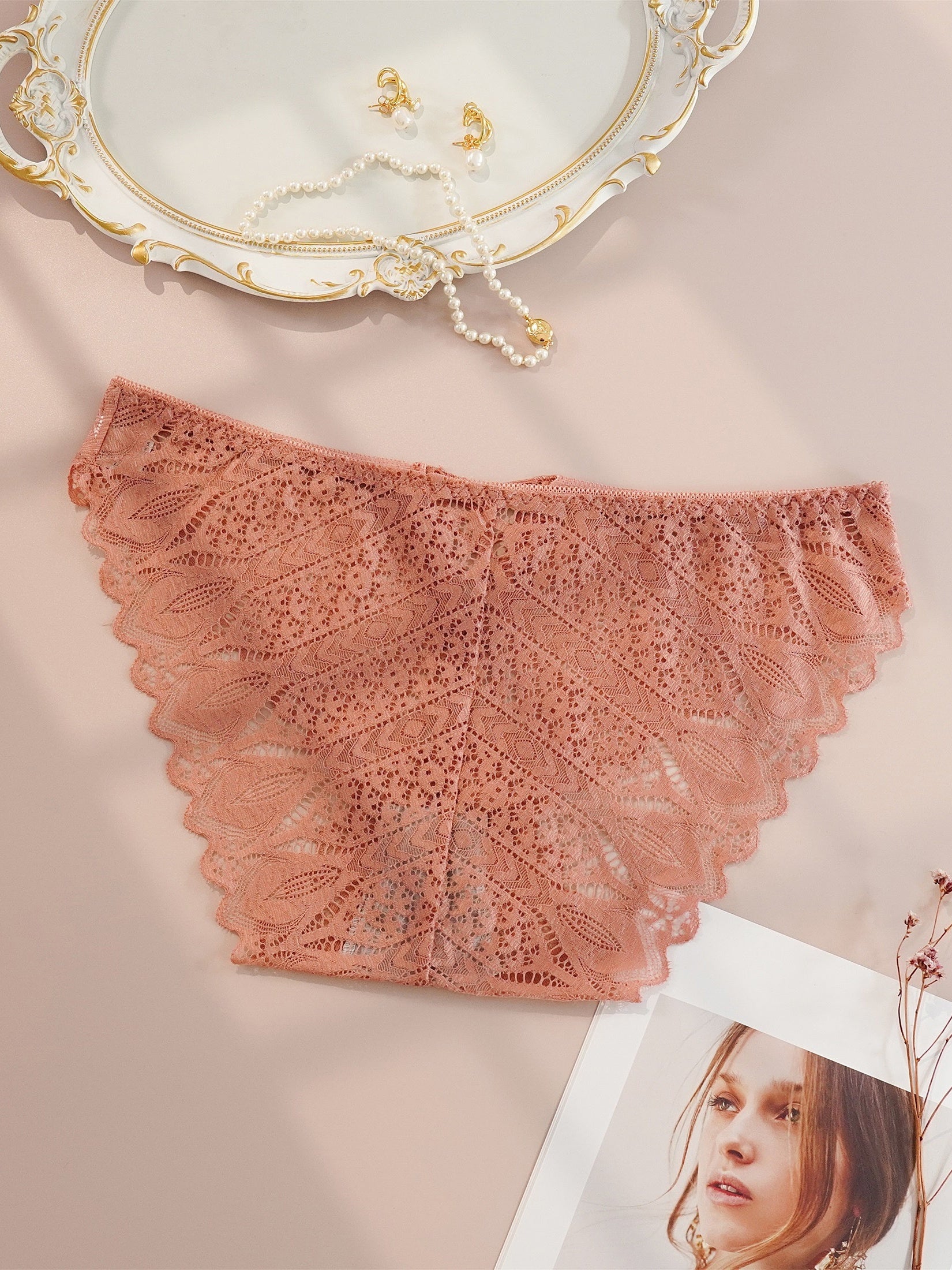 3 Pack Plus Size Panties Set Eyelet Embroidered Lace Criss Cross Three Piece