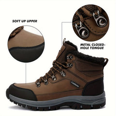 Women's Lace up Fleece Lining Winter Work Boots
