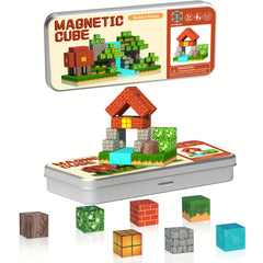 35pcs Magnetic Building Blocks Toy in Iron Box Portable 3D Construction Set