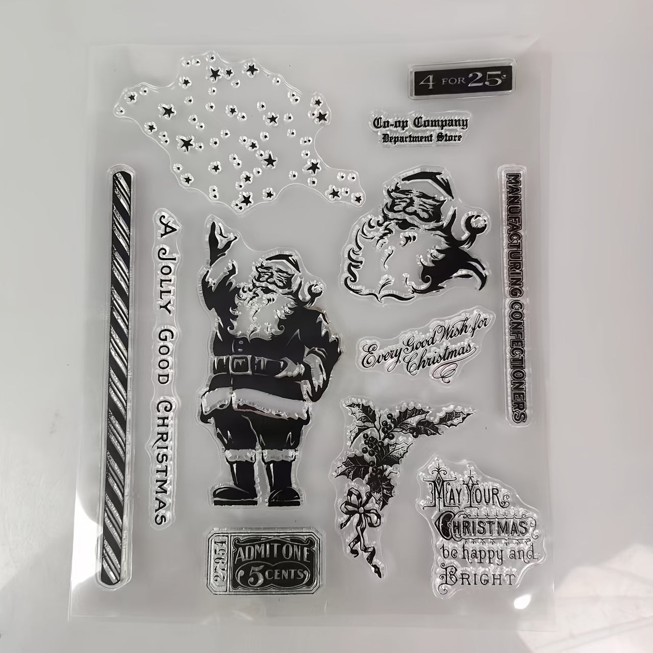 Christmas Santa Claus Stamp Set for Scrapbooking Paper Craft