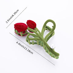 Velvet Tulip Faux Pearl Hair Claw Clip Strong Hold Grip Hair Jaw Clip