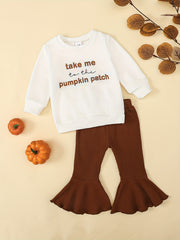 Newborn Baby Girls Halloween Pumpkin Pie Outfit