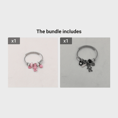 Heart Flower Bear Pendant Bracelet Stainless Steel DIY Jewelry