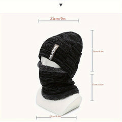 Winter Beanie Hat and Neck Gaiter Set with Ear Protection Face Cover
