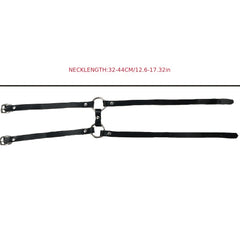 Gothic Double Row Circle Choker with Pin Buckle