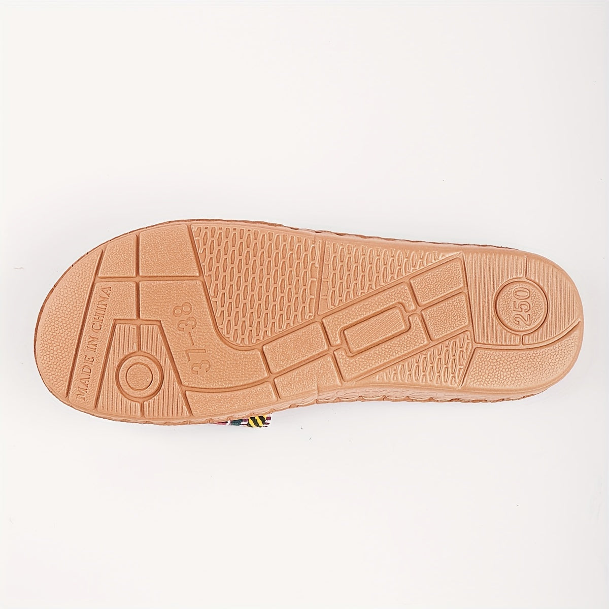 Women's Colorblock Knit Sandals Non slip Flat Slides Shoes