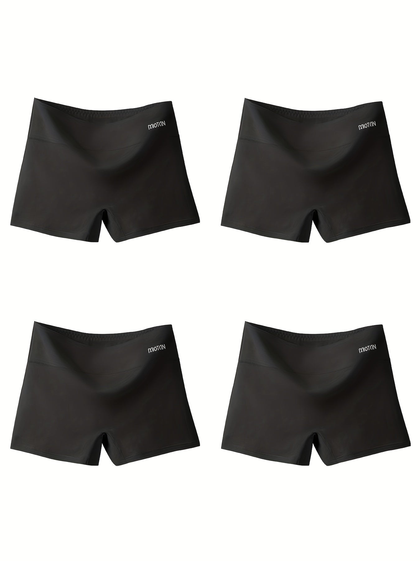 4 Pack Women's Plus Size Seamless Boxer Briefs Set