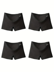 4 Pack Women's Plus Size Seamless Boxer Briefs Set