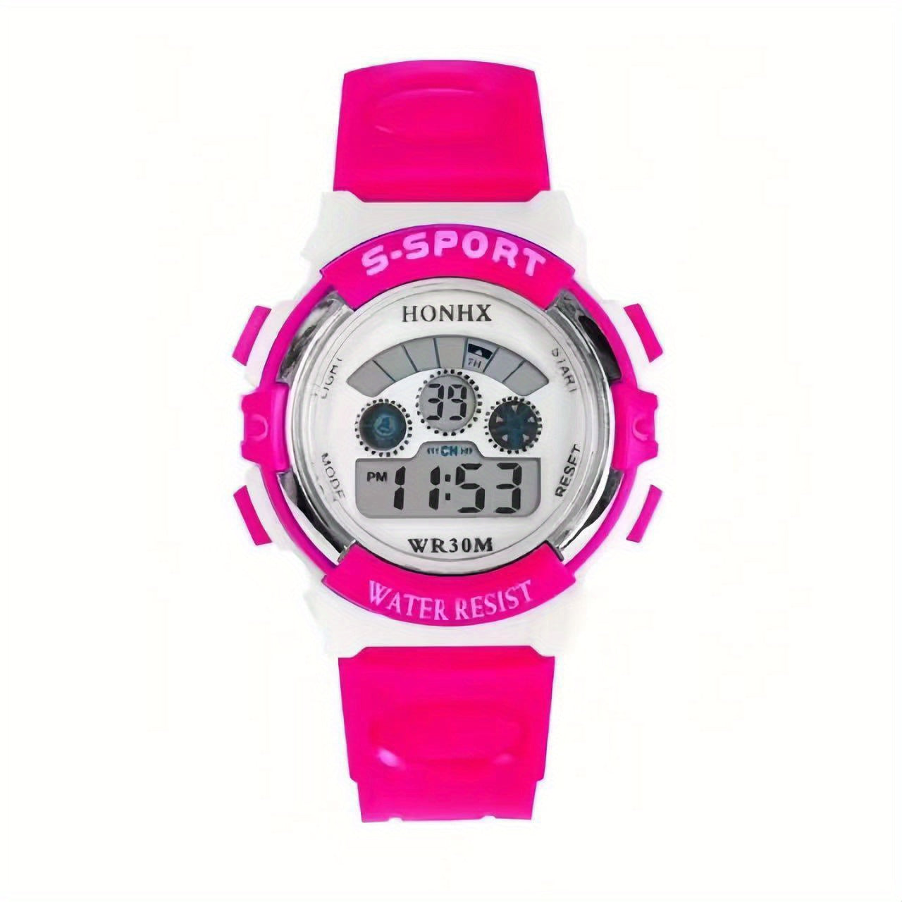 Kids Electronic Night Glow Wrist Watch Colorful Digital