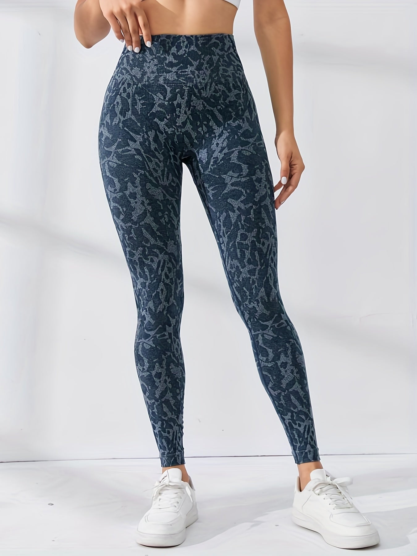 Leopard Print Yoga Leggings Stretch Workout Pants