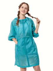 Women's Sun Protection Hooded Jacket Lightweight Outwear Coat