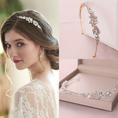 Golden Baroque Crystal Hairband Headband Bridal Wedding Favor