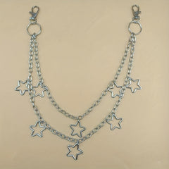 Retro Pentagram Multilayer Pants Chain Men's Waist Chain Y2K Jewelry