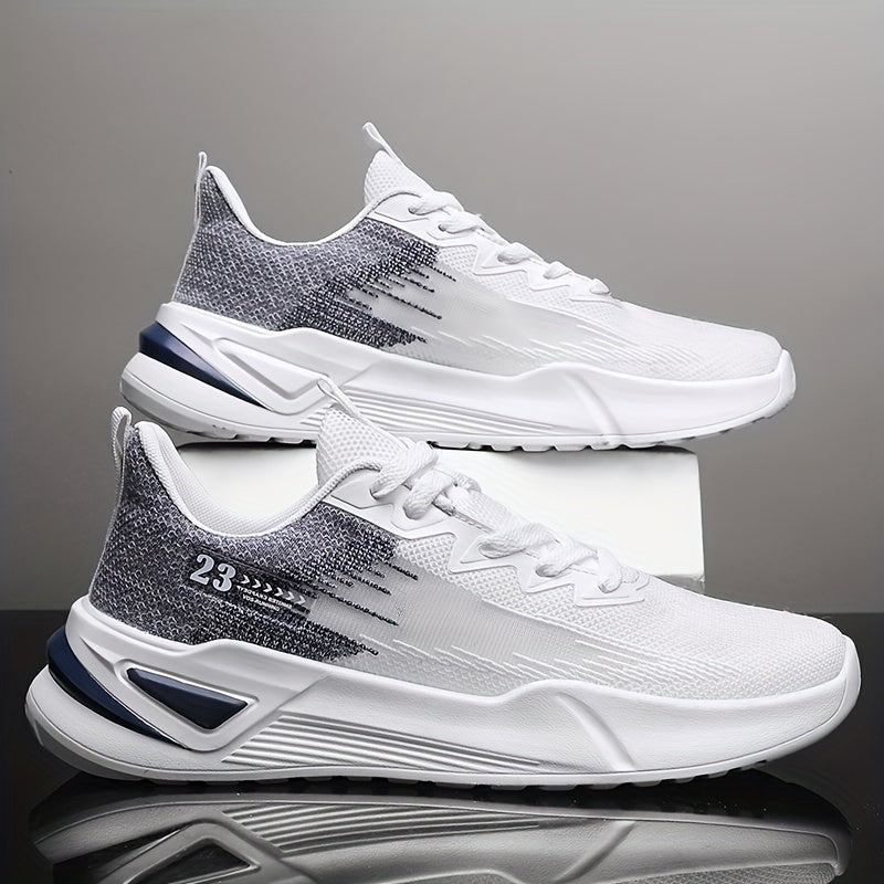 Men's Breathable Lace Up Sneakers Outdoor Walking Shoes