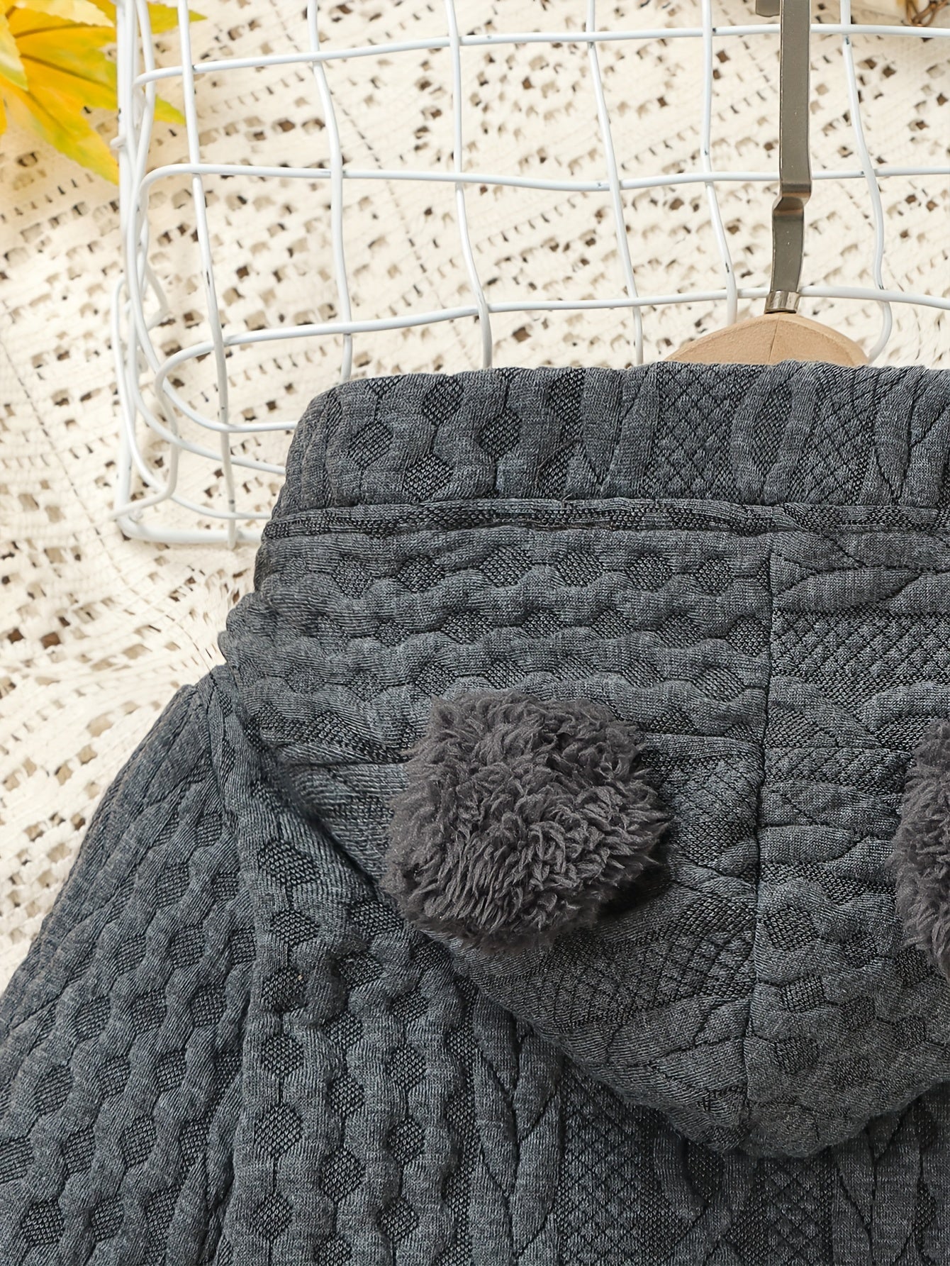 Girls Cable Knit Hooded Sweater Cardigan Button Up Hoodie Coat