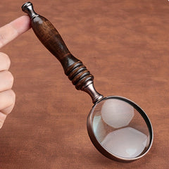 Vintage 10X Optical Glass Handheld Magnifying Glass