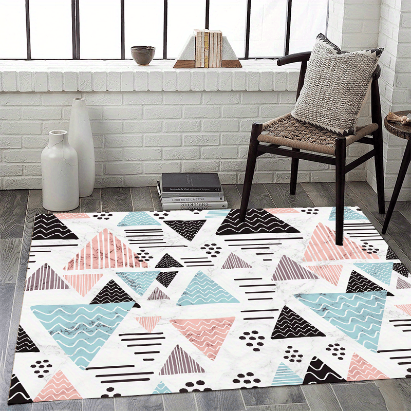 Modern Area Rug For Living Room Non Slip Floor Mat Soft Comfort Carpet