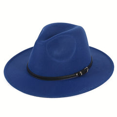 Vintage Fedora Cap Solid Felt Sun Hat Outdoor Sunscreen Jazz Hats