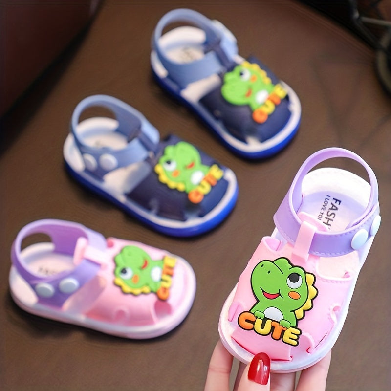 JIAGEYA Cartoon Dinosaur Charm Baby Sandals