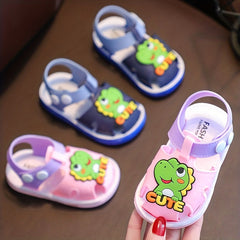 JIAGEYA Cartoon Dinosaur Charm Baby Sandals