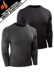 Men's Compression Long Sleeve T-Shirt High Stretch Quick Dry Fitness Training