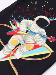 Boys Astronaut Music Print T-shirt & Shorts Set