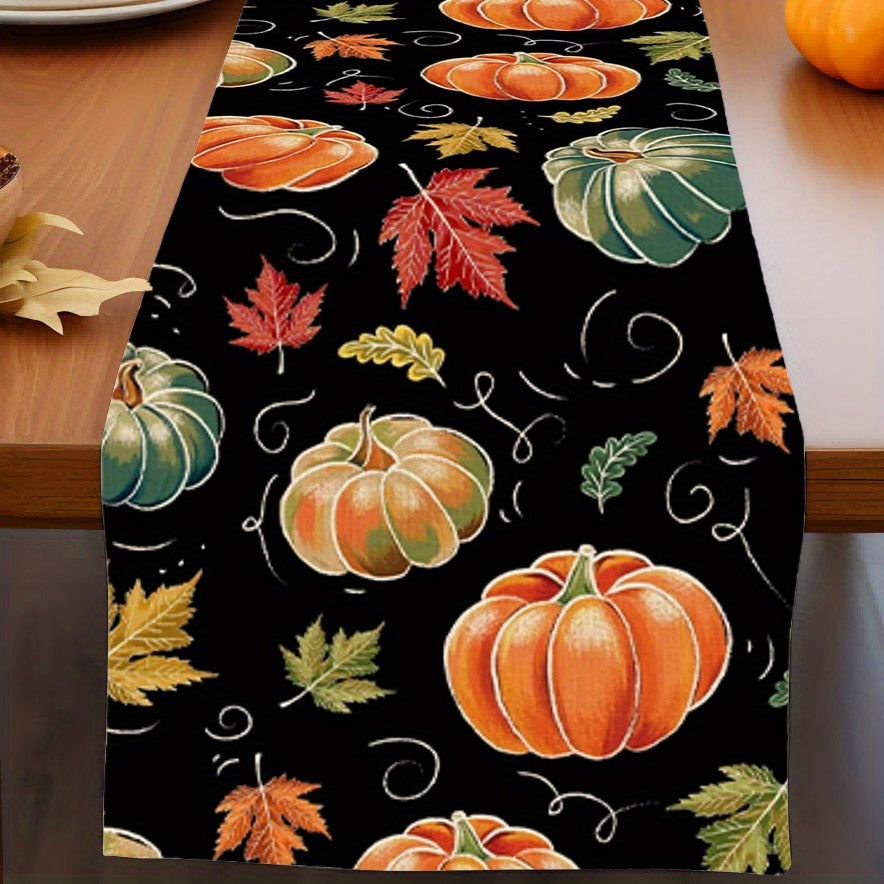 Halloween Pumpkin Table Runner Horror Theme Table Cover