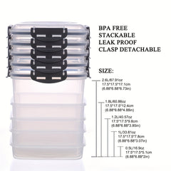 5pcs Airtight Storage Container Set with Lids BPA Free Pantry Organization