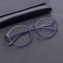 Men's Round Frame Reading Glasses Ultra Light Casual Eyeglasses