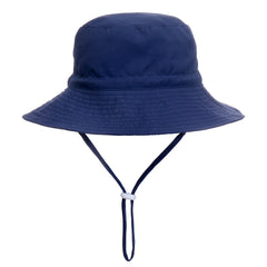 Baby Solid Bucket Hat Sunscreen Adjustable Wide Brim Beach Basin Hat