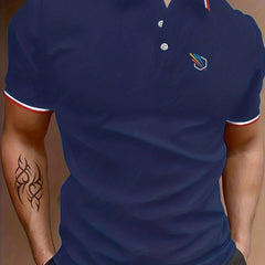 Men's Geometry Graphic Polo Shirt Casual Slightly Stretch Breathable
