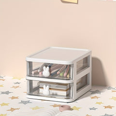 Rabbit Layer Plastic Desktop Storage Drawer Box - Durable Storage Rack