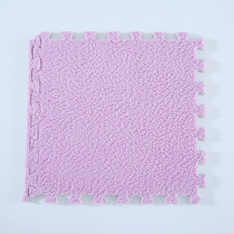 Soft Fluffy Foam Mats for Kids & Pets 11.8x11.8 Puzzle Floor Mat
