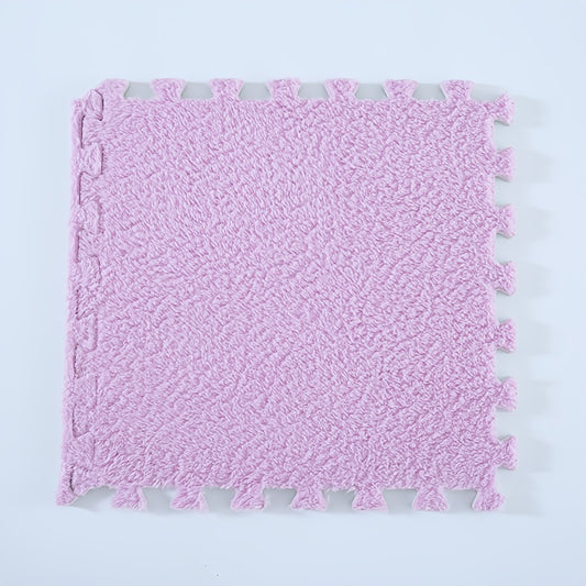 Soft Fluffy Foam Mats for Kids & Pets 11.8x11.8 Puzzle Floor Mat