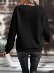 Graphic Print Crew Neck Pullover Casual Sweatshirt
