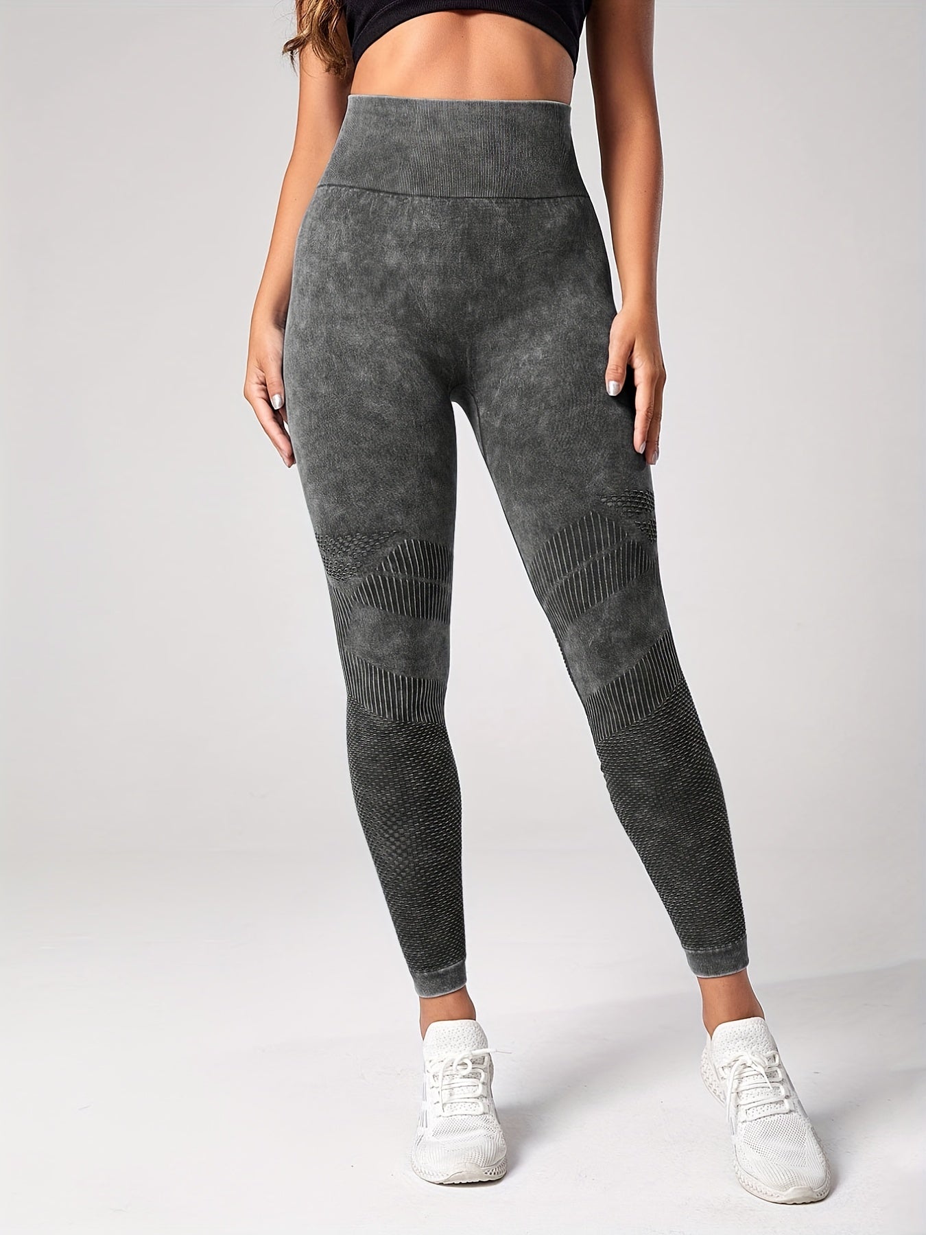 Wide Waistband Butt Lifting Yoga Pants Tummy Control Leggings