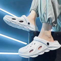 Men's Breathable Slip On Clog Sandals Cut Out Walking Slippers