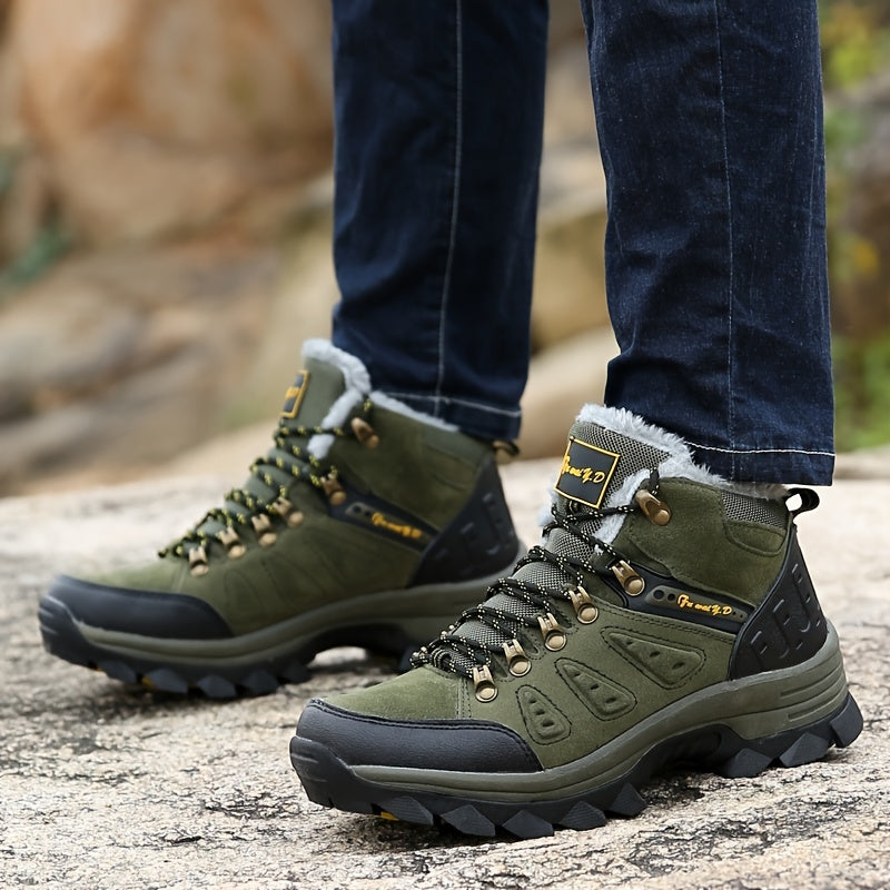 Men's Warm Anti-skid Snow Boots Thermal Hiking Shoes