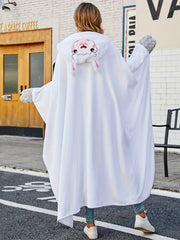 Women's Cartoon Animal Hooded Robe - Warm and Cozy Lounge Robe