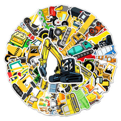 50pcs Truck Sticker Engineering Vehicle Stickers Waterproof Decorative Stickers
