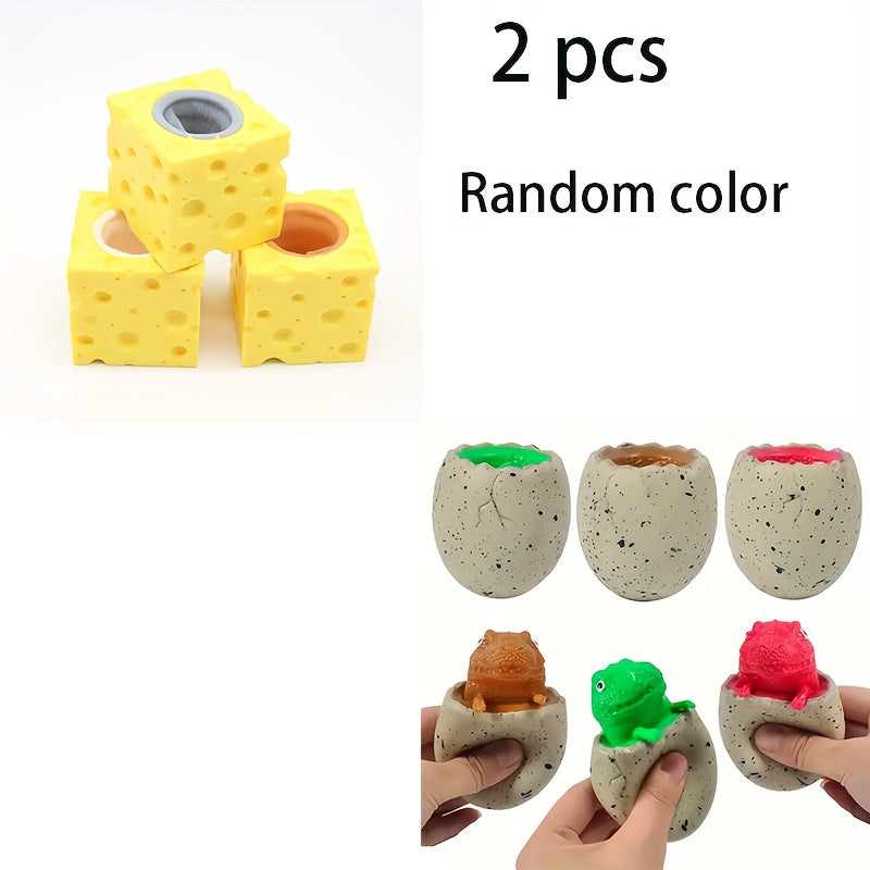 Dino Mouse Squeeze Cup Toy Soft Silicone Mixed Colors Stress Relief