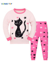 Unicorn Print Pajama Set Long Sleeve Top & Pants