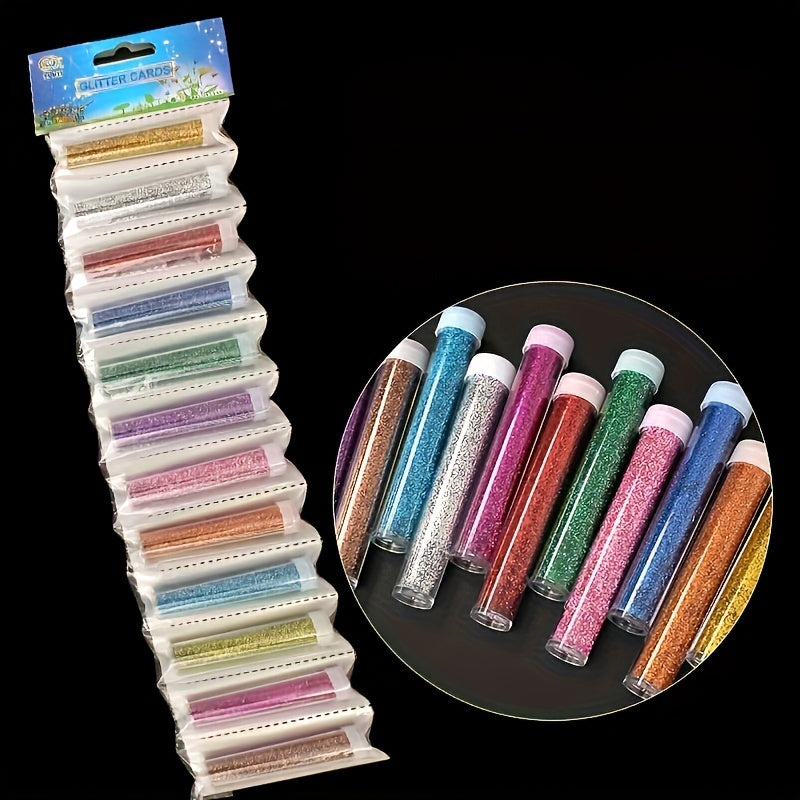 12 Colors Dry Glitter Powder Sequins for Resin Art DIY Crafts