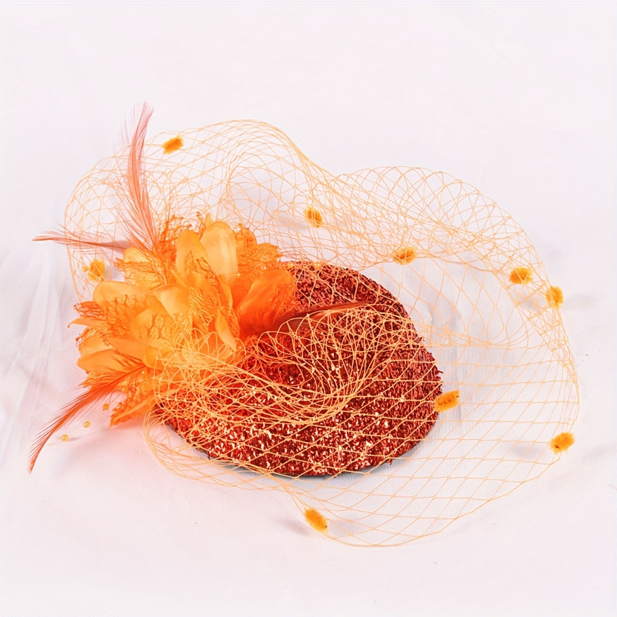 Vintage Style Bridal Veil Hat with Tassel Mesh Headpiece Wedding Accessory