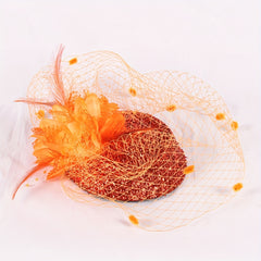 Vintage Style Bridal Veil Hat with Tassel Mesh Headpiece Wedding Accessory