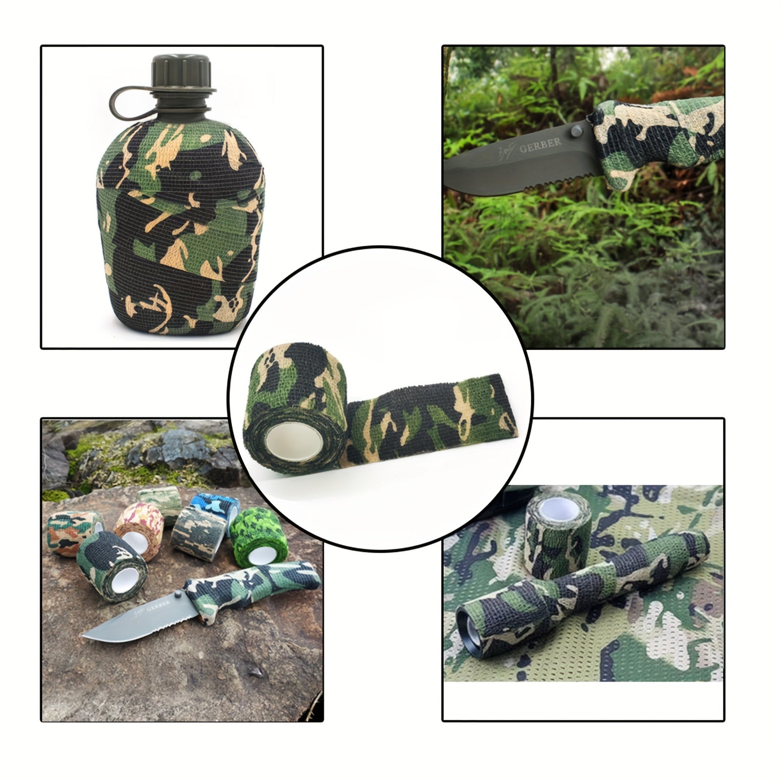 Self Adhesive Camouflage Bandage Tape for Equipment, Joints, Muscles, Pets