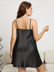 Women's Plus Size Satin Cowl Neck Slip Nightgown