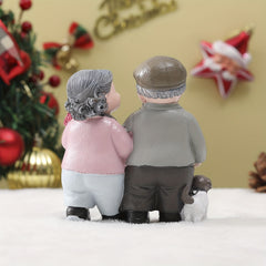 Take A Walk Old People Cake Decoration Figurine Resin Decoration